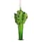 5.5" Green Cactus with Retro Light String Glass Christmas Ornament
